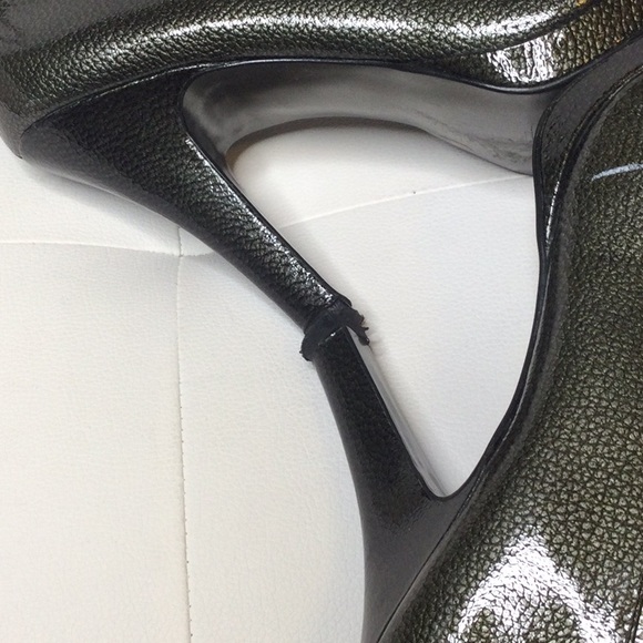 GUC Jessica Simpson Olive Patent Ankle Booties,10M - Picture 10 of 15